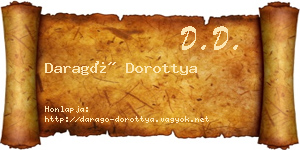 Daragó Dorottya névjegykártya